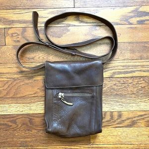 Sabina vintage brown leather crossbody bag